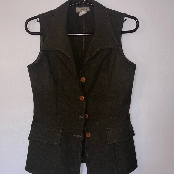 Vintage ‘90s Forever 21 Army Green Vest - Picture 4 of 6